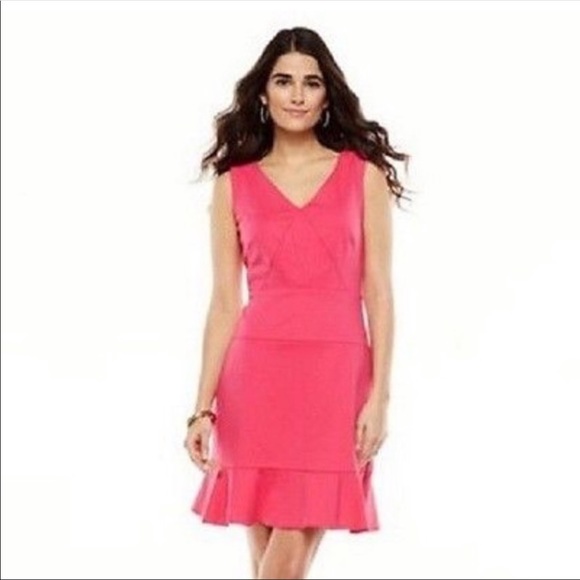 bodycon dress with ruffle bottom